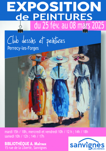 Affiche expo de peinture du 25 février au 8 mars