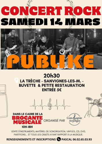 CONCERT ROCK samedi 14 mars à 20h30 à la trèche