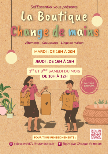 affiche la boutique change de main ouvre ses portes