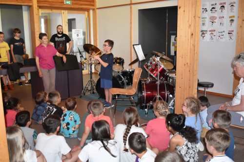 audition de musique par les élèves de l'école aux Passerelles